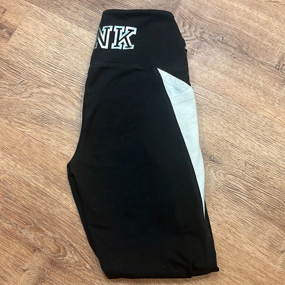 Pink Cross Cut Ankle Leggings